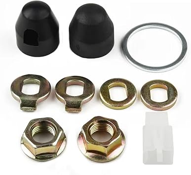 EBIKS Electric Bicycle Hub Motor Axle/Lock Nut/Lock Washer/Spacer/Nut Cover 500W-5000W Motor Compatible with 12/14 mm Shaft M14 front