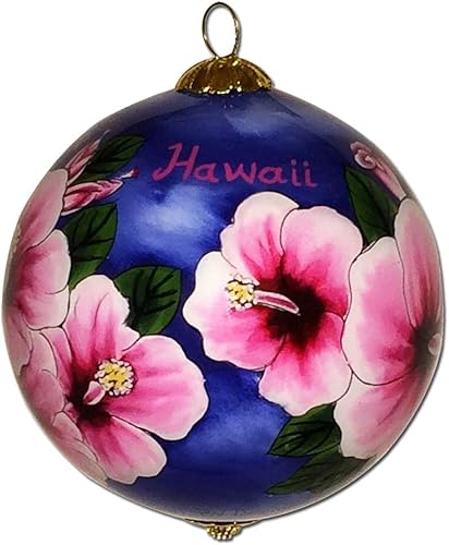 Miniatura 107 de Hawaiian Beach Life - Adorno hawaiano coleccionable de cristal pintado a mano con caja de regalo NB/H Beach Life,Corales y tortugas marinas,Puesta