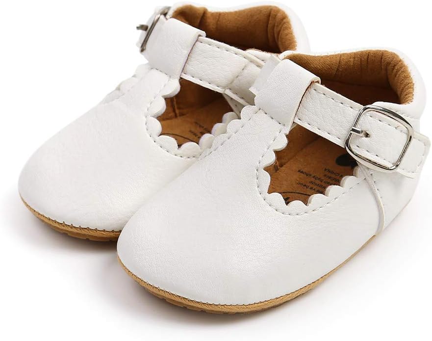 Meckior Infant Baby Girls Soft Sole Bowknot Princess Wedding Dress Mary Jane Flats Prewalker Newborn Light Baby Sneaker Shoes - Image 4