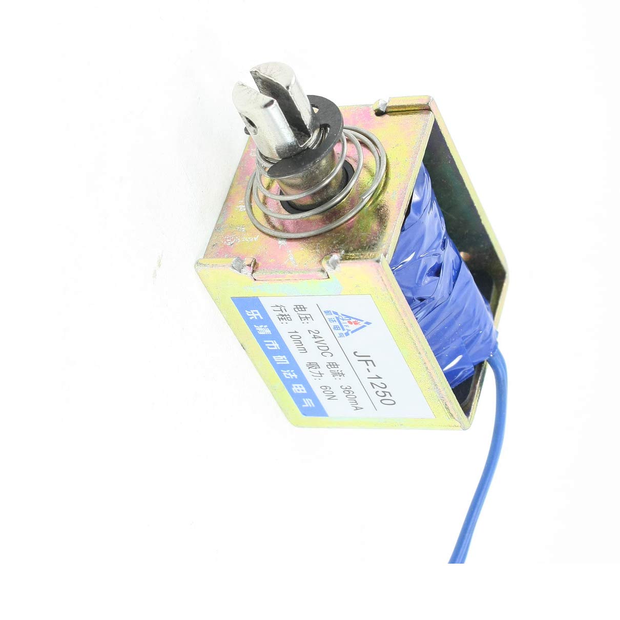 Aexit DC (Control electrical) 24V 360mA Push Pull Type Open Frame Solenoid Electromagnet 10mm (25ry436qf502) 60N 13LB-image-1