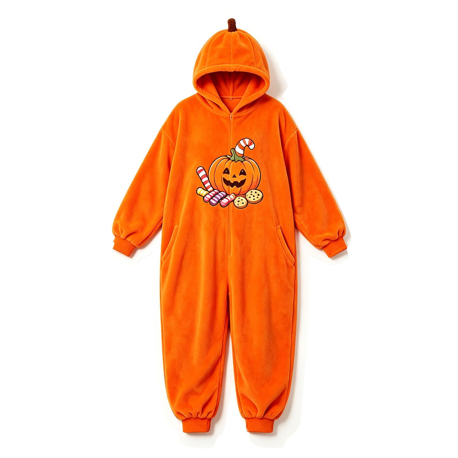 Tuta Halloween Donna Pigiama Zucca Intero con Stampa Dolce Stampa Dolce Halloween, Pigiama Zucca Morbido, Tuta Donna Confortevole per Relax, Party e Uso Quotidiano