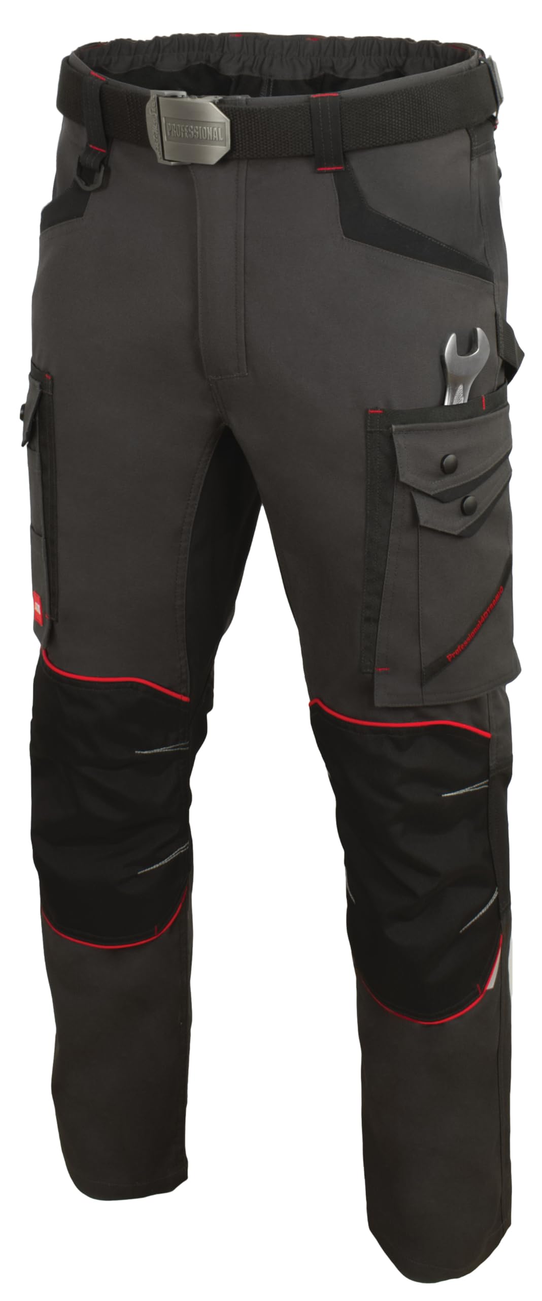 ART.MAS Professional 4Dynamic - Pantaloni da Lavoro in Grigio Scuro, 260 g/m², Grafite-Nero, 46