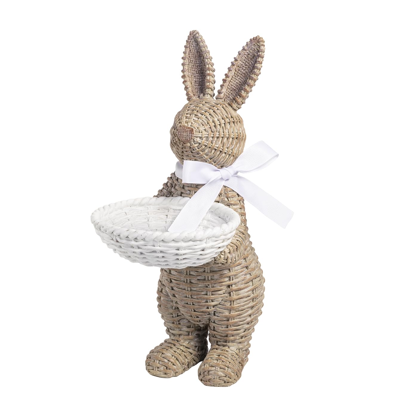 Amazon.com: Mud Pie Easter Woven Resin Bunny Tray Sitter : Home