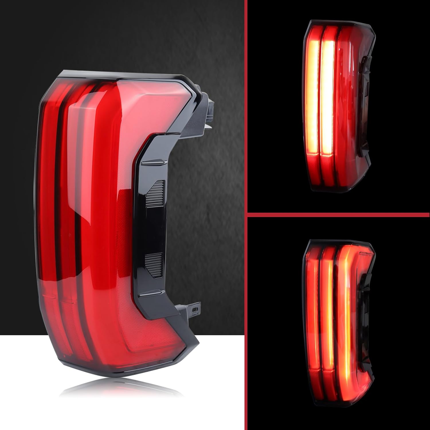 LED Tail Light Rear Lamp Assembly (3-PIN, On and Off Turn Signal, Non Sequential) Compatible with 2022-2026 Toyota Tundra Right Passenger Side 81550-0C130