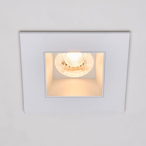 Miniatura 4 de Maxxima Foco LED empotrado cuadrado ultrafino de 4 pulgadas de bajo kelvin, antirreflejo, clasificación IC sin lata, 1200 lúmenes, 3 temperaturas de