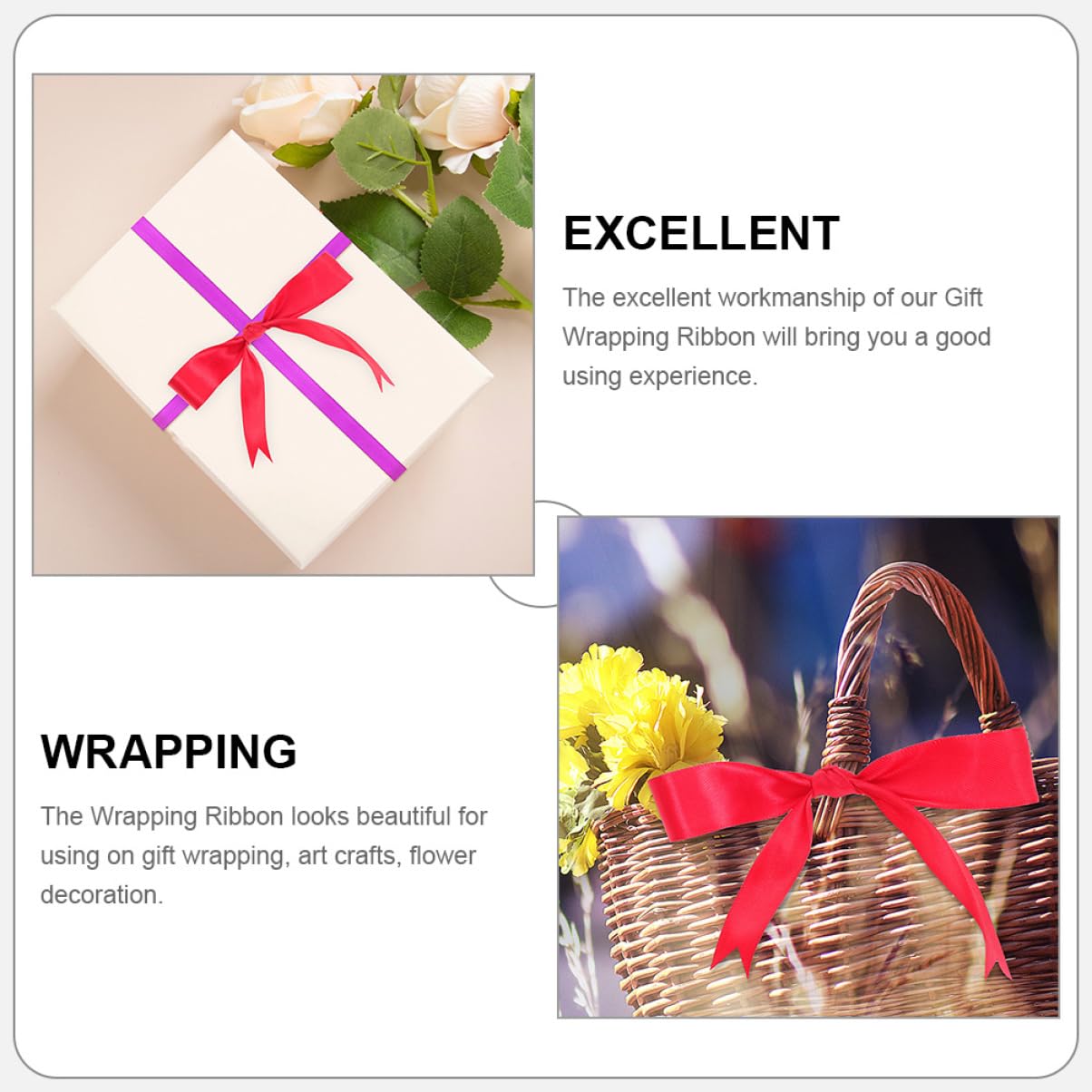12rollen Farbige Geschenkbänder aus Polyester für Bastelarbeiten Geschenksbänder zum Verpacken von Blumen und Geschenken Dekorative Verpackungsbänder für Familie Zufällige Farbe
