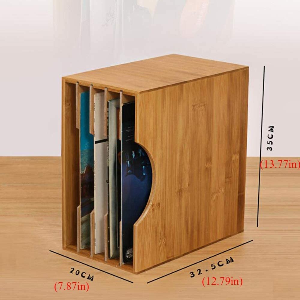 BA 40 Mobile espositore in vero legno di Bamboo per circa 40 dischi LP 33 giri