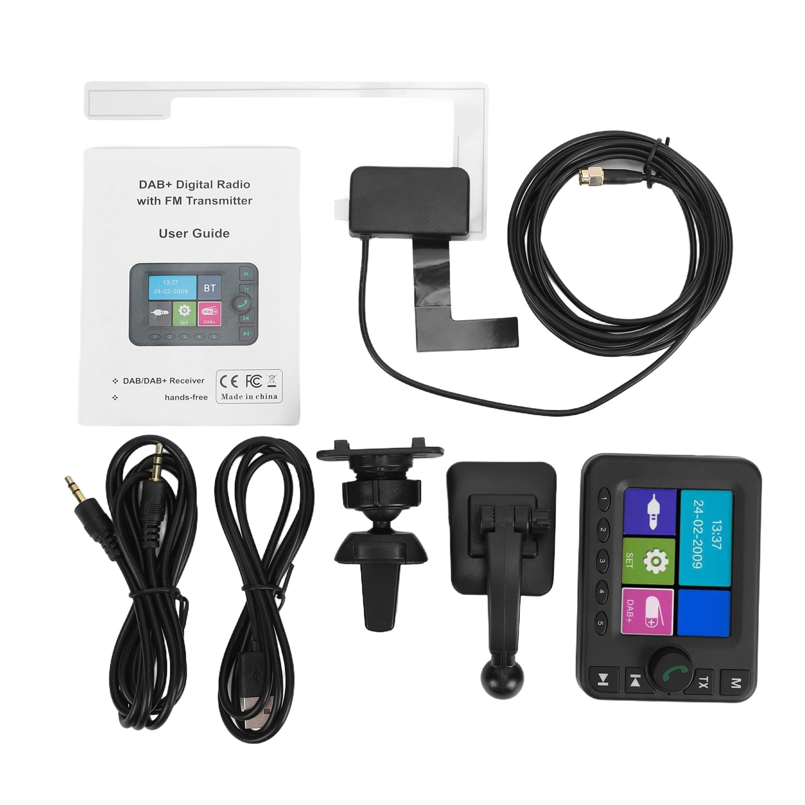 Denash Adaptateur Radio Numérique Dab dans la Voiture, Transmetteur FM Bluetooth 5.0 avec écran TFT 2,8 Pouces pour Un Son Cristallin et des Mises à Jour en Temps Réel