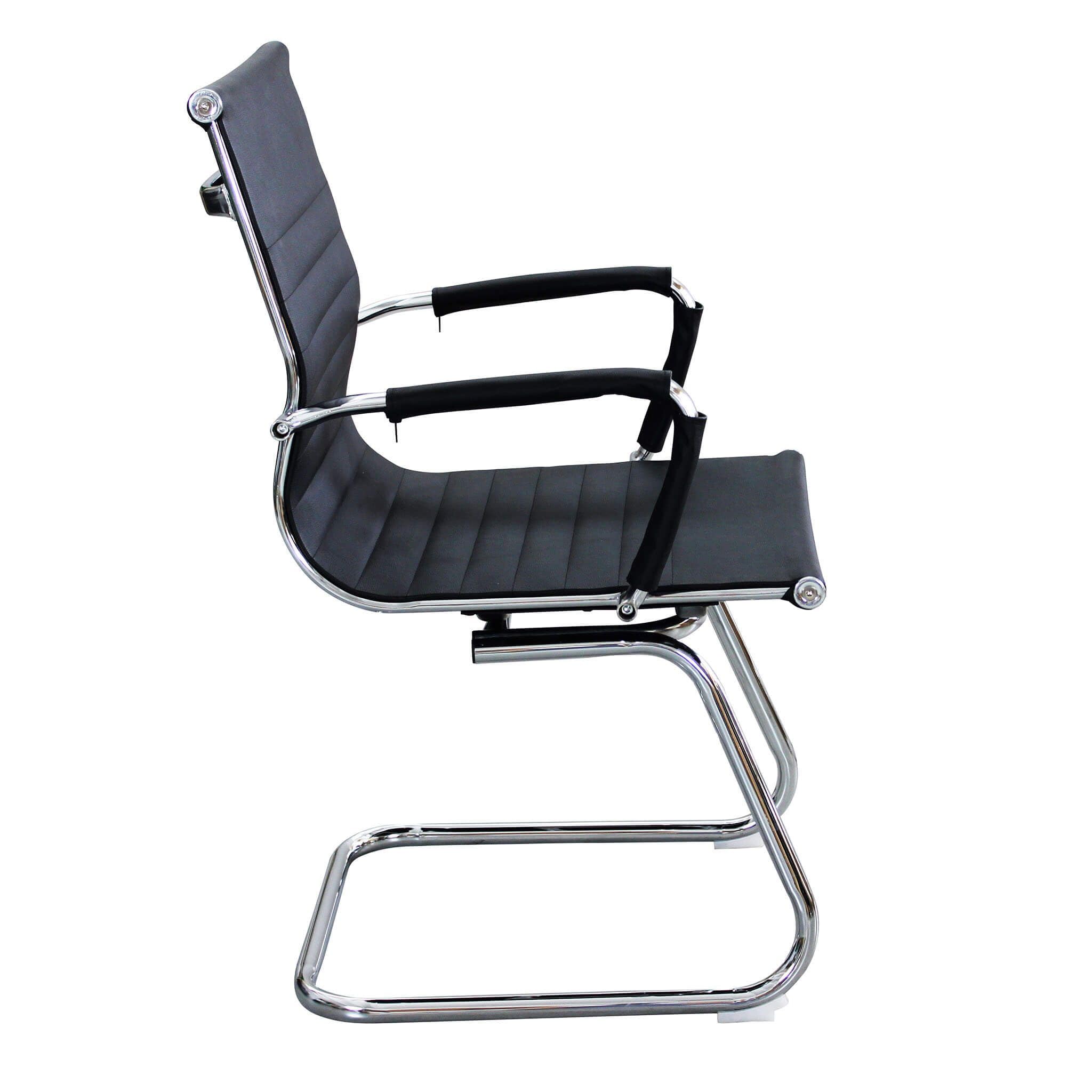 milani home - sedia da ufficio ergonomica con braccioli, poggiatesta e supporto lombare, in ecopelle nera, girevole regolabile, nero