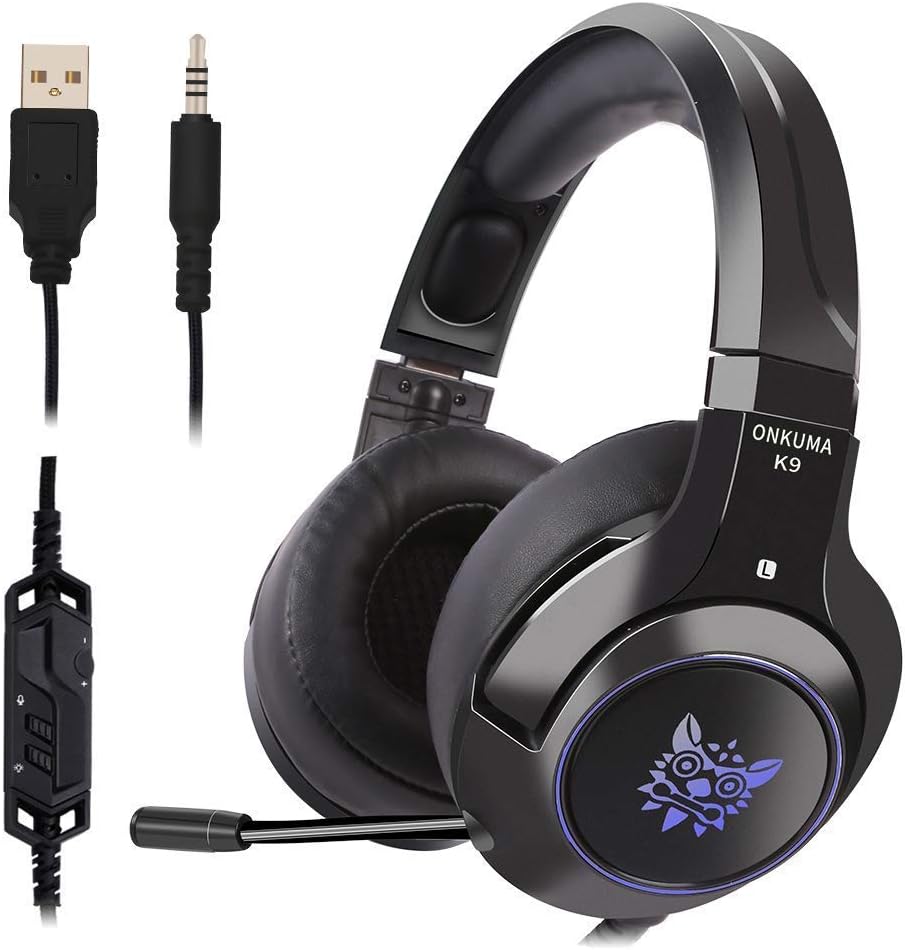 ROSEWILL Stereo Gaming Headset for Wii U, PS4, Xbox One, PC, MAC, Laptop Computer, 3.5mm Stereo Over-Ear Gaming Headphones with Adjustable Mic and Comfortable Headband (RGH-3300)