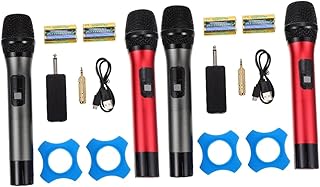 Vaguelly 2pcs Wireless Microphone Portable Mic Professional Microphone Microfonos Inalambricos Professional Cordless Microphone Karaoke Mic Professional Handheld Microphone Amplified Mic