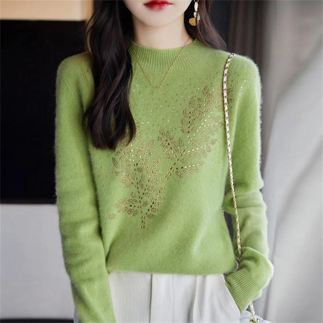 Maglione da donna autunno inverno lana girocollo manica lunga casual caldo maglione sottile