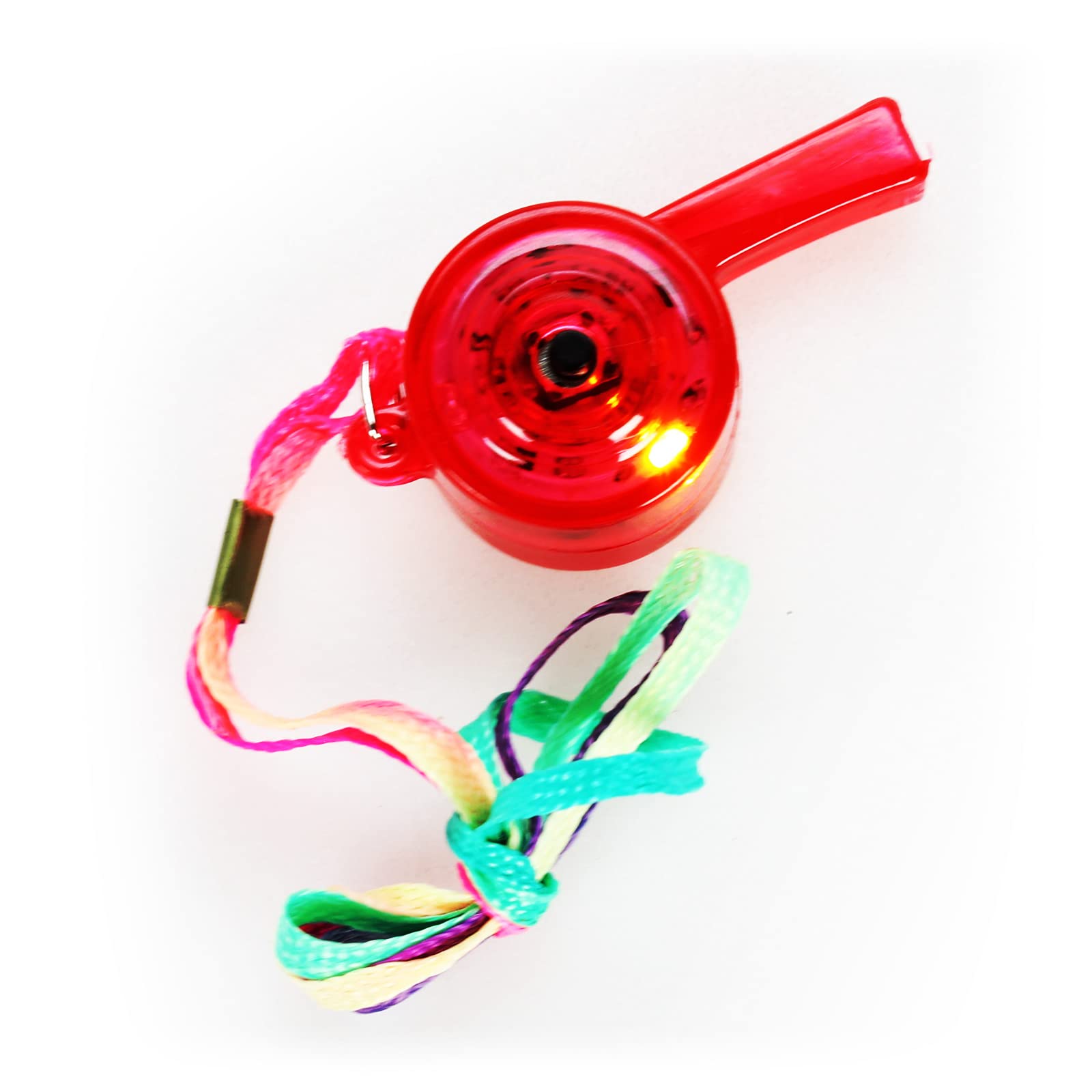 The Glow Company Light Up Flashing Whistle (24 Pack)