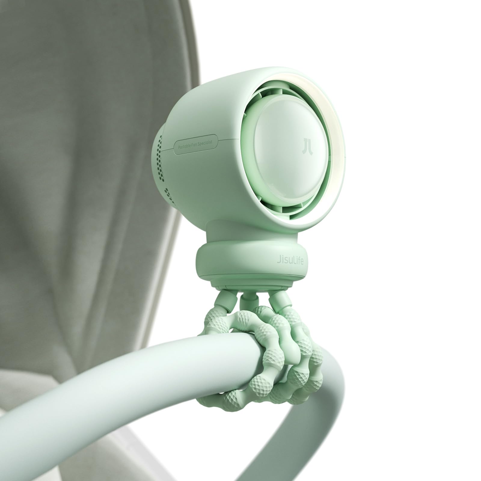 【50° 自動首振り＆羽根なし設計】JISULIFE 小型 卓上扇風機 100 段階風速 5000 mAh大容量バッテリー 充電式扇風機 ミニ 静音 ポータブル Amazon | 【50° 自動首振り&羽根なし設計】JISULIFE 小型 卓上扇風機