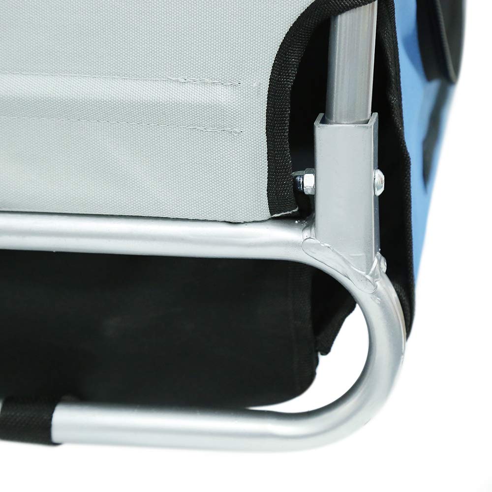 Multifunktionaler Fahrradanhänger 2-in-1, Transportwagen für Haustiere, Anhänger Trailer Fahrrad Buggy 2-in-1 für Kinder/Baby 2-Sitzer umwandelbar
