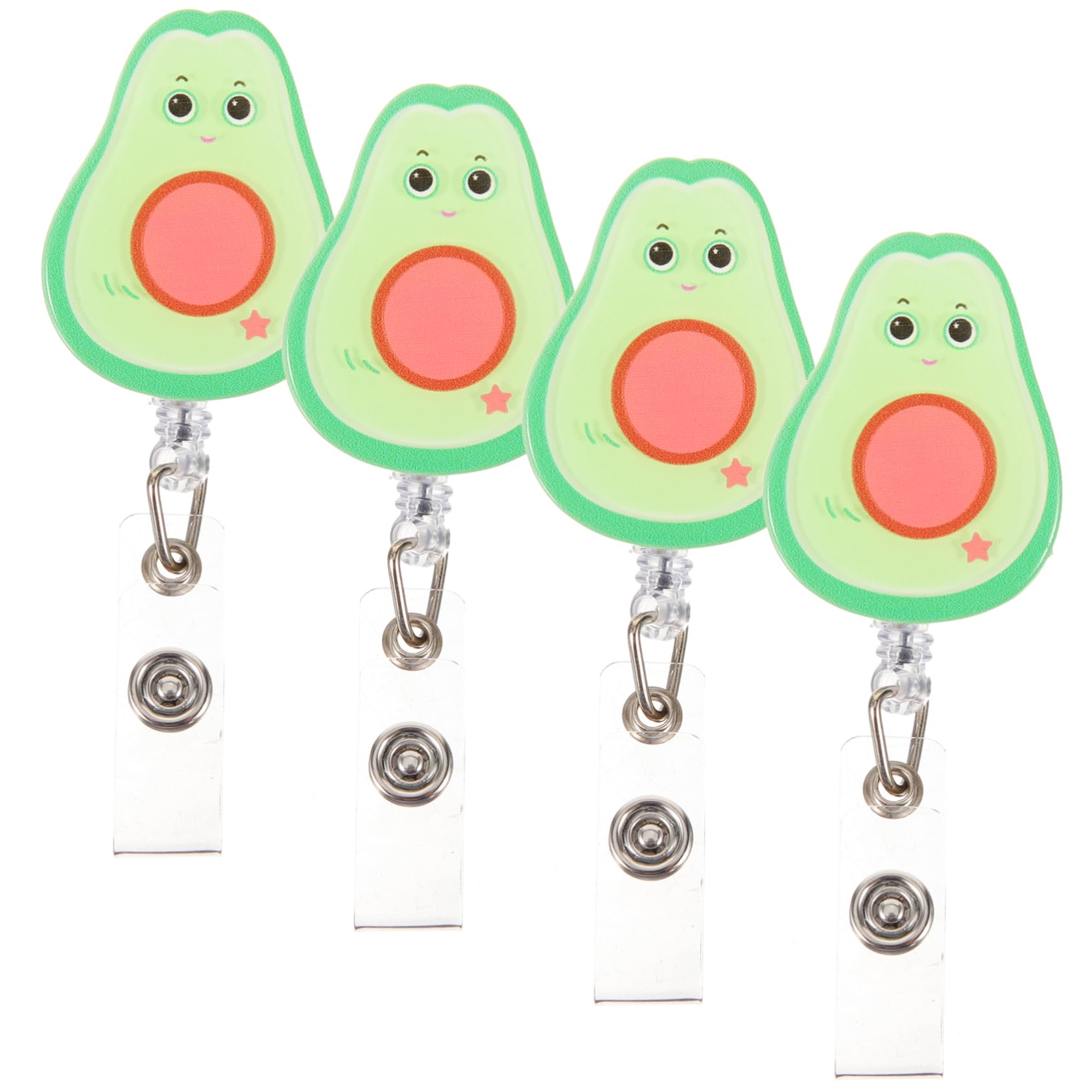 VILLCASE 12pezzi Portabadge Retrattile Pvc e Silicone Per Id Clip Multi- Per e Scuola e Resistente Clip Alligatore