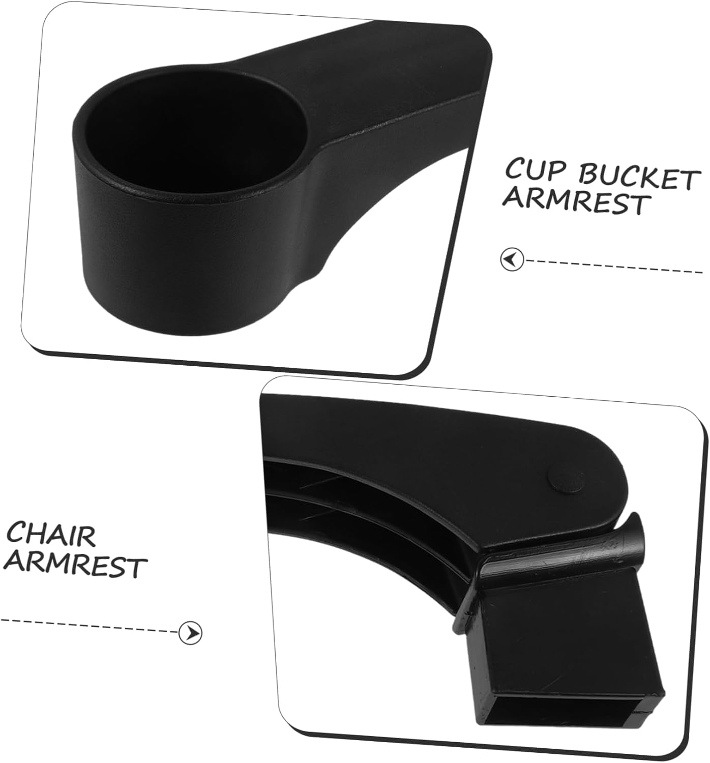 MERRYHAPY Theater Chair Armrest Replacement Cup Holder for Hump Plastic Armrest Cover Easy Install