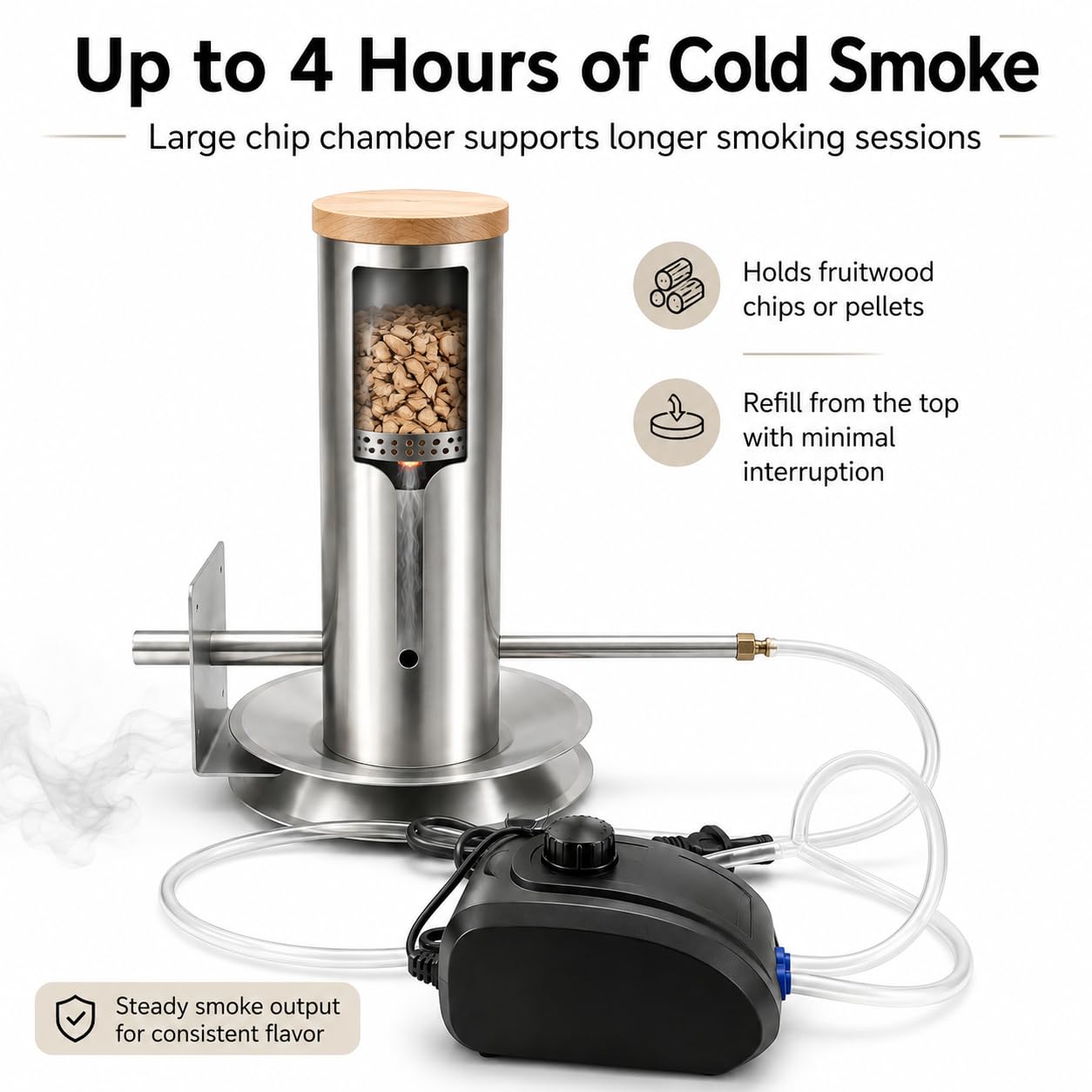 Generatore di fumo freddo, generatore di fumo per forno affumicatore