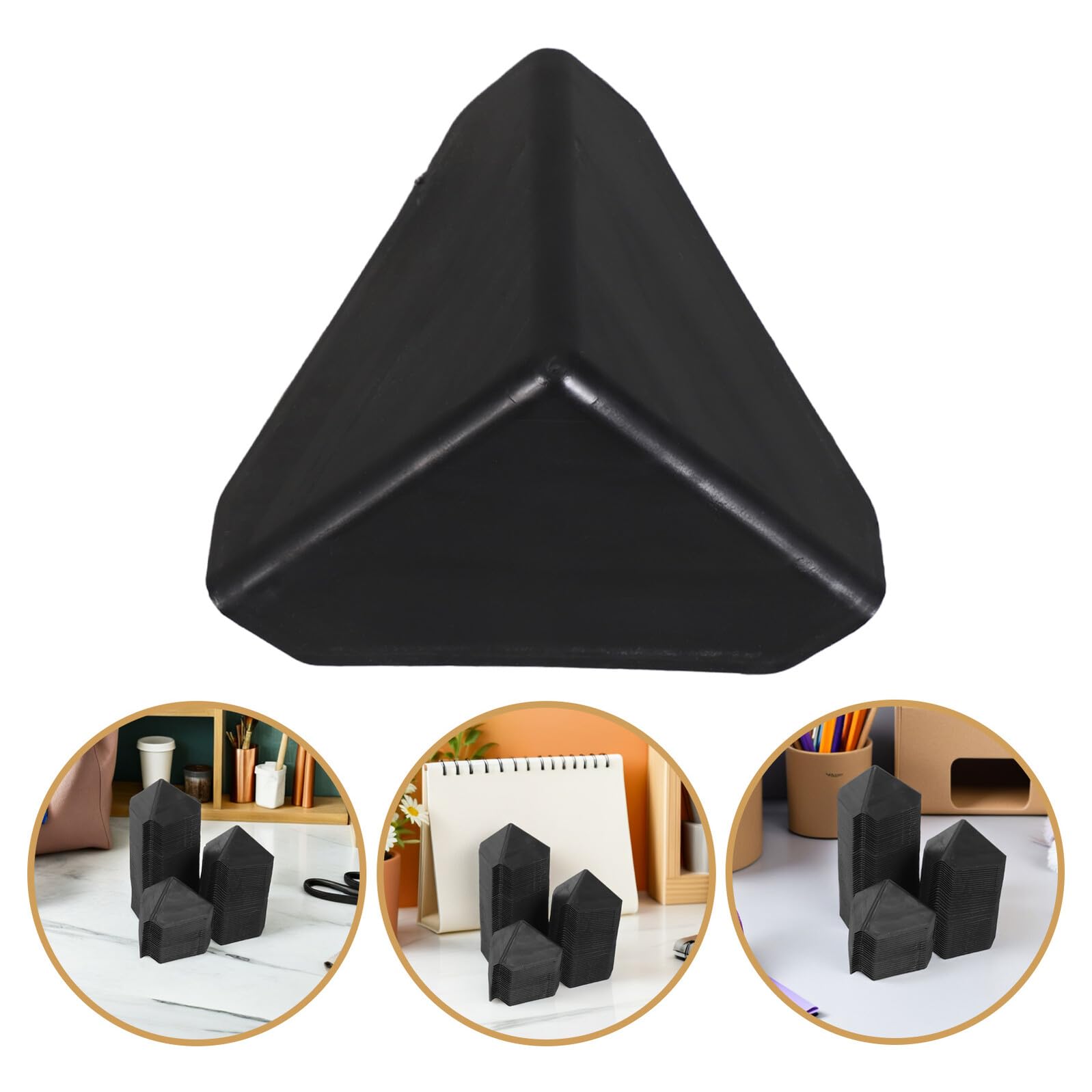 ULTECHNOVO Protections D'angle en Plastique Noir 70x70mm, Lot de 100 Pièces, Protège-coins Triangulaires pour Carton, Emballage et Expédition, Renfort Anti-chocs pour Colis et Meubles, Usage