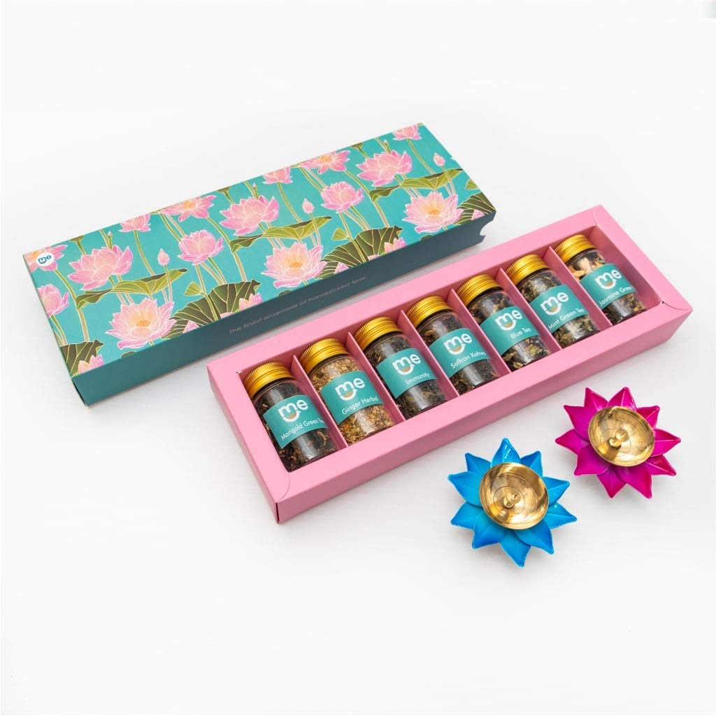 Chymey Assorted Festive Tea Gift Boxes | Wedding (Gift Box (with 2 Brass Diya)) (B08LGJ74KW) Amazon Price History, Amazon Price Tracker
