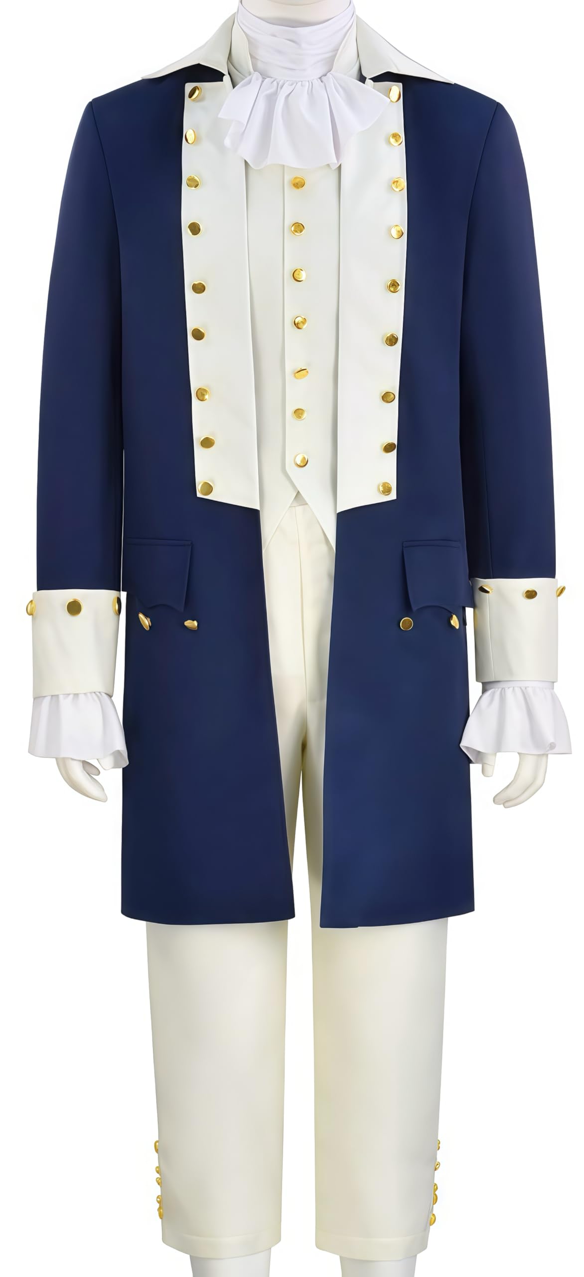 Adult Hamilton Costume Men Women Medieval Victorian Colonial Frock Coat Vintage Blue Green Tailcoat Uniform