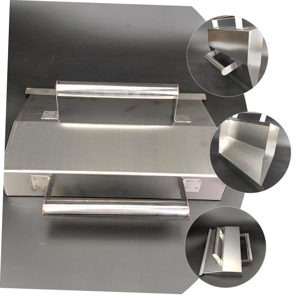 Cazzuola per Intonaco in Acciaio Inox Argento, Forma Unica | Finitura Interna per Lisciatura Pareti, Impugnatura Ergonomica, Resistenza Elevata e Uso Pratico