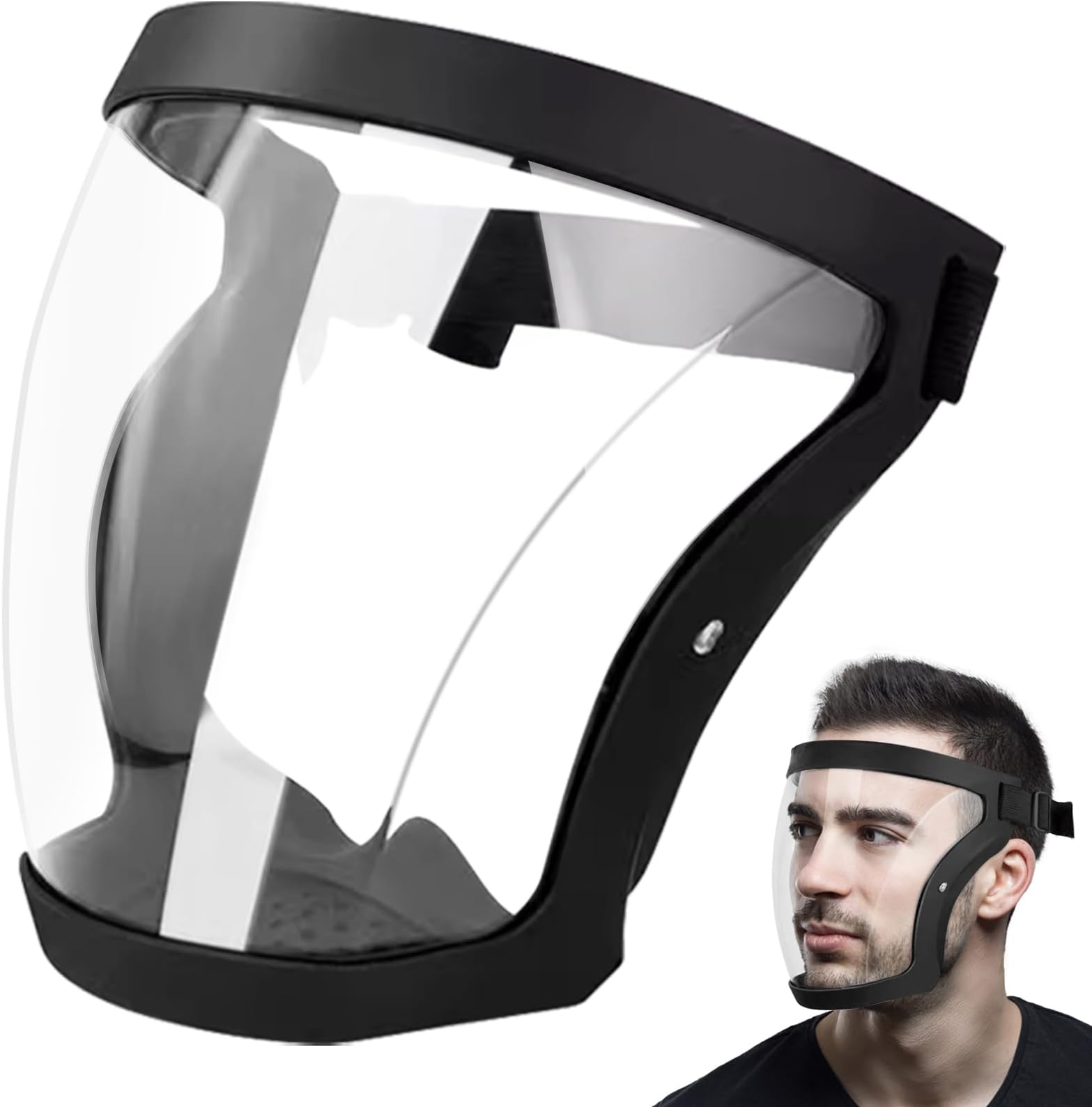 Gizmolet Face Shield Protective Mask, Anti-Fog Scratch-Resistant, Lightweight Full Face Shield for Grinding, Cutting, Weeding and Work, Plastic Safety Face Shield