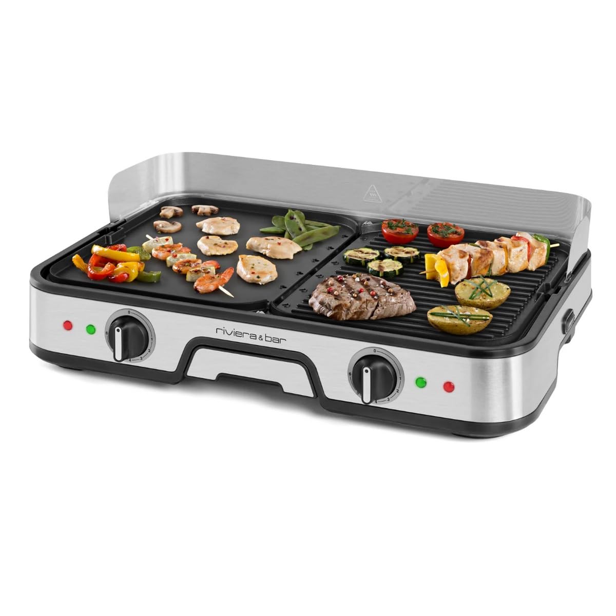 Plancha RIVIERA & BAR - QPL525 - Surface de cuisson 45,5 x 29cm - 6 a 8 personnes - 2000W