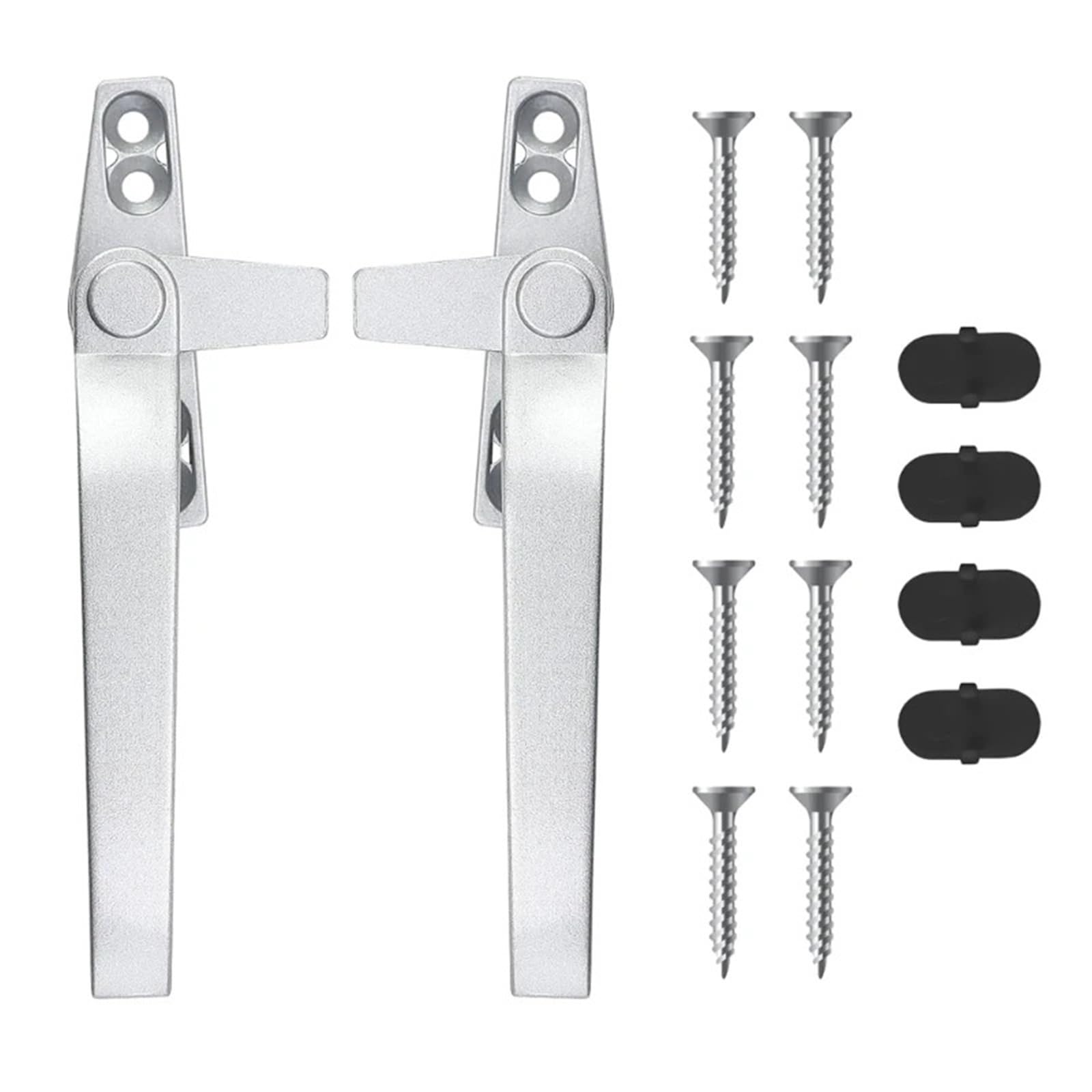 YKMYXZ window handle， Universal Aluminum Alloy Window Handle Multicolor 14.2x7.4x2cm(Silver)