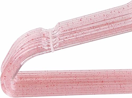 Miniatura 8 de Perchas de ropa, triángulos resistentes que ahorran espacio con purpurina transparente de cristal sin costuras, percheros esenciales para el hogar