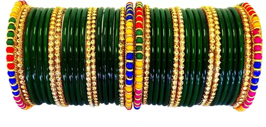 KUND KUND ENTERPRISES Glass bangles and kada set boond or anju glass bangle set for women or girls (pack of 40) (2.4, GREEN) (B0CLYDSXB5) Amazon Price History, Amazon Price Tracker