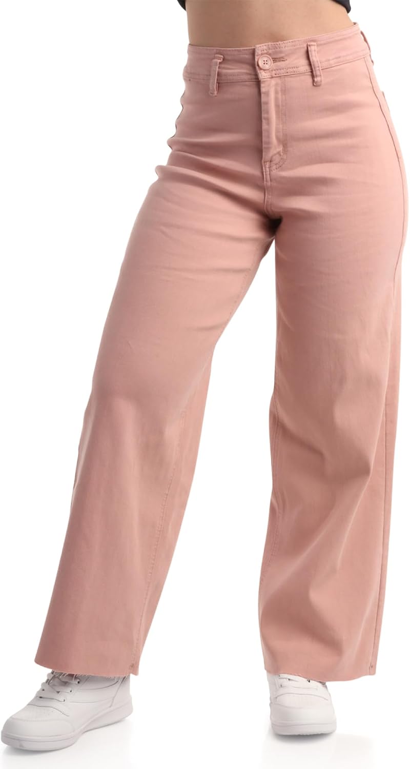 dollhouse Women’s Jeans – Wide Leg Flare Cargo Jeans – Straight Leg Loose Cut Denim Pants with Cargo Pockets for Women (1-13)