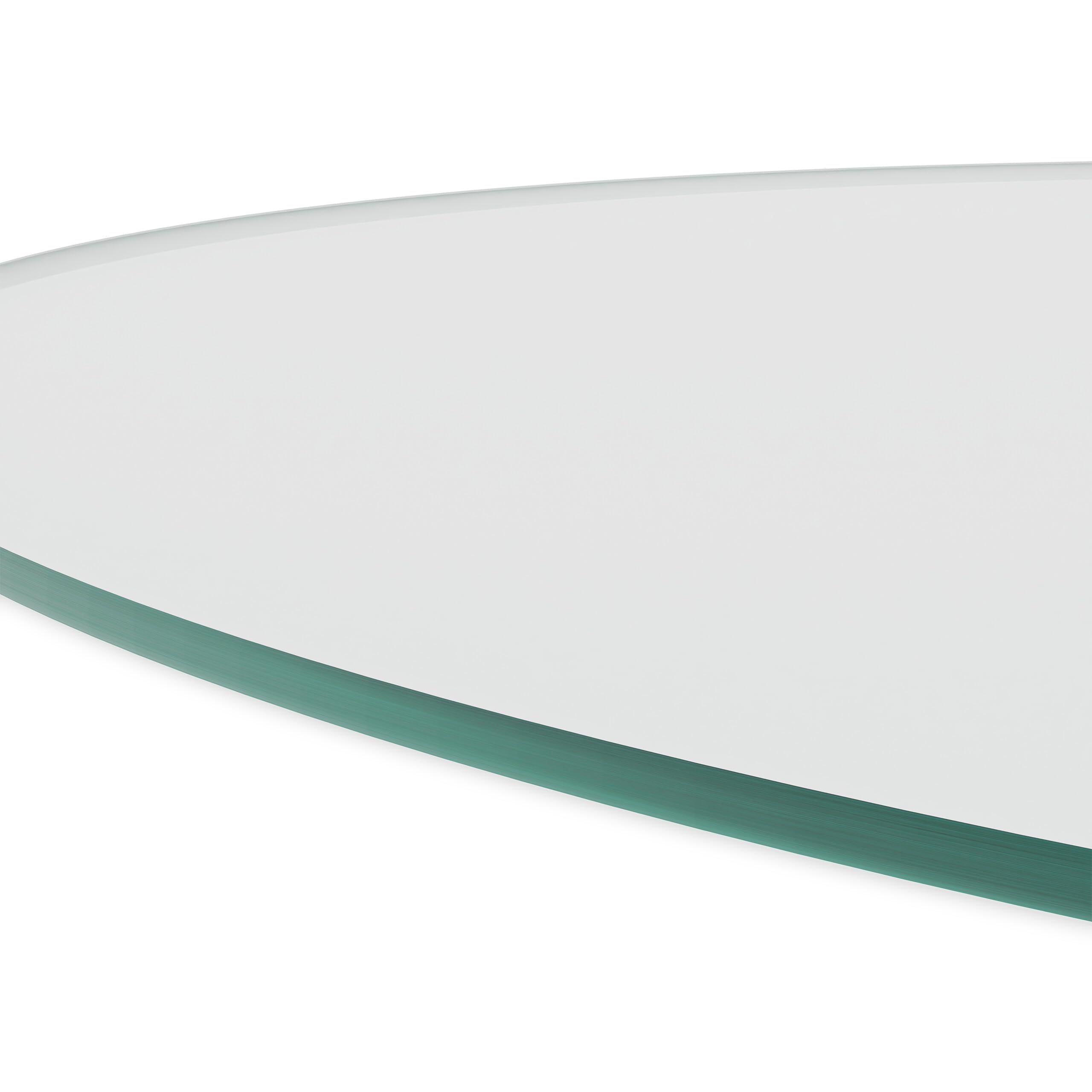 Relaxdays Tavolo Rotondo Vetro Temperato Ø 50 cm 8 mm ESG Lastra per Camino