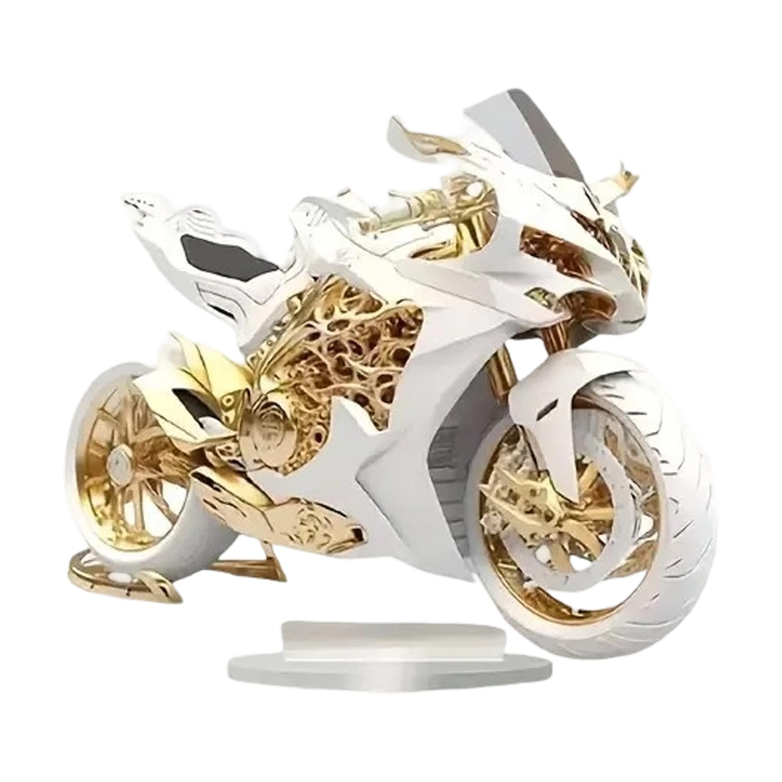 Hredyqw 2D Flat Acrylic Ornament Dreamcatchers/Golden Toads/Motorcycle/Tree/Coffee Gnomes Statue Desktop Decorations