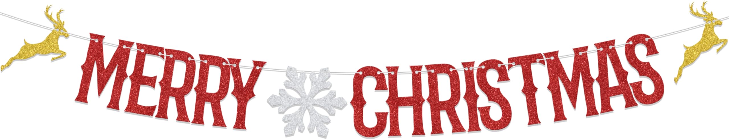 Merry Christmas Banner, Decoración Navideña 2025, Funny Xmas Party Ornaments