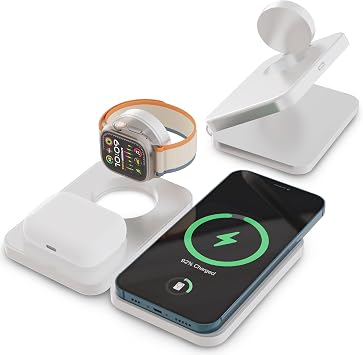 3-in-1 Foldable Charging Station for MagSafe iPhone, Apple Watch & AirPods