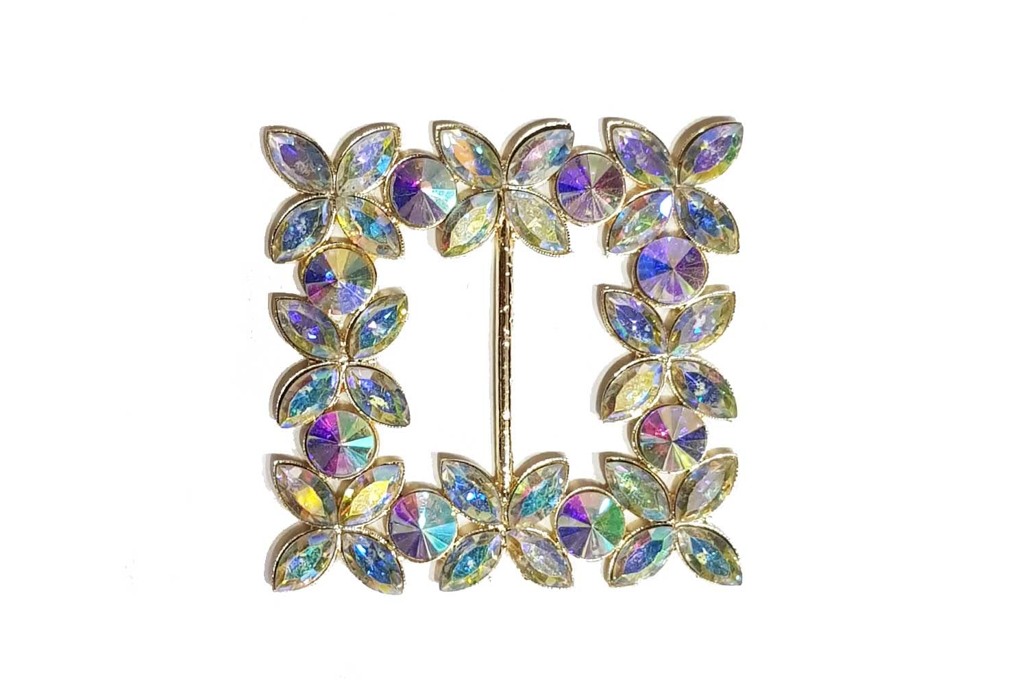 Square Shape Stone Work Fancy Buckle, Belt Buckles, on dresses, decorating different craft items, Scarf Stone Buckle Clips, footwear items Pack Of 1 piece