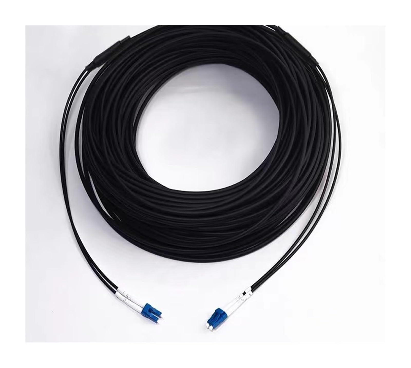 Cordon de raccordement de Fibre Optique blindé, 20m, 2 cœurs, 2C SM MM OM1 OM2 OM3, intérieur et extérieur LC SC FC St LSZH TPU FTTH Jumper 2 cœurs 20mtr(SC-SC,2C Blue SM)