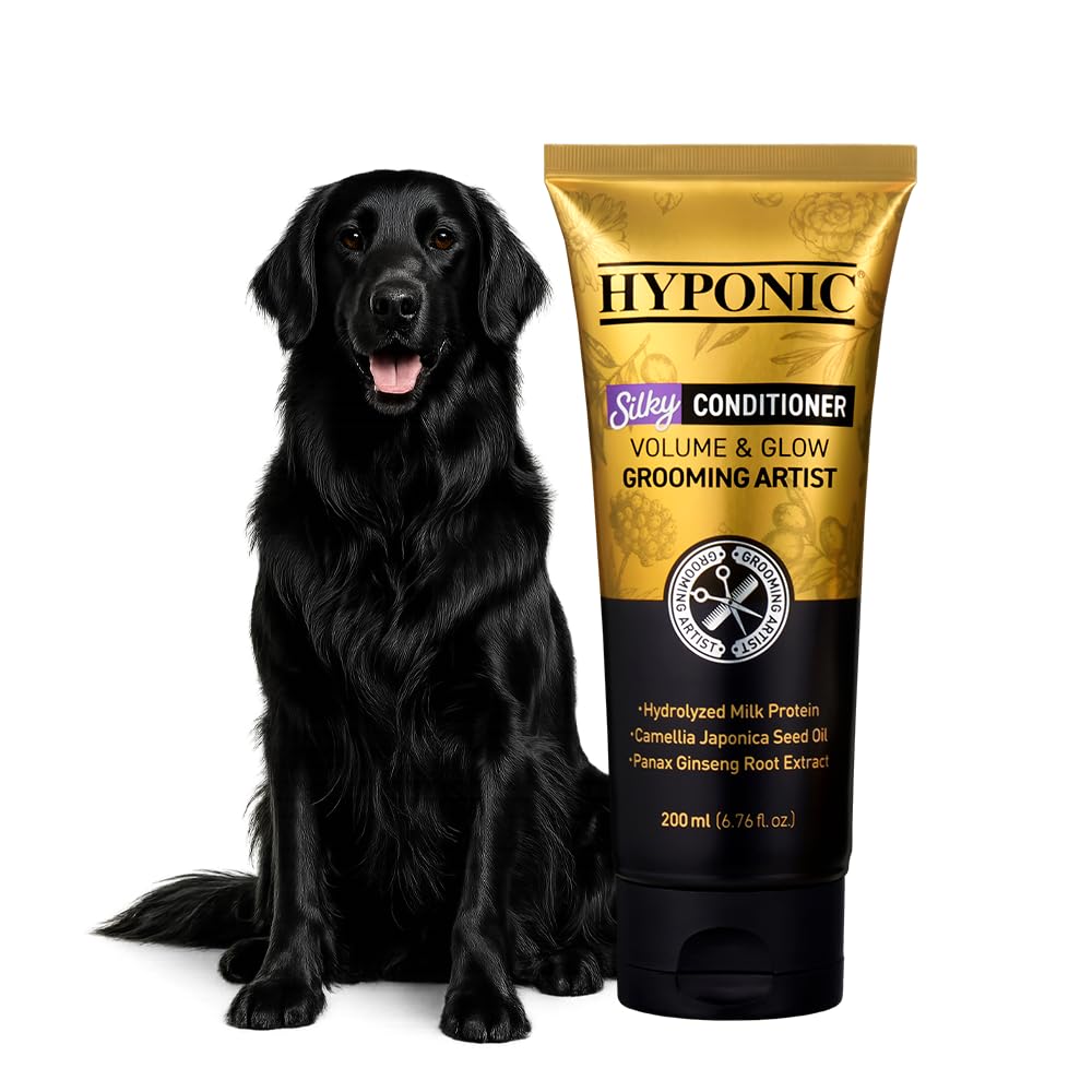 HYPONIC Grooming Artist Silky Conditioner (200 ml / 6.76 FL. oz) Für fließendes, glänzendes Fell – Premium-Conditioner mit seidigem Pflegeeffekt für Hunde und Katzen