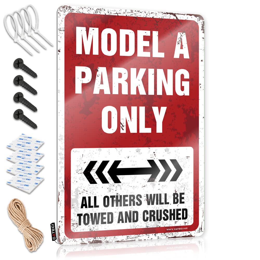 Fzfn Colour Model A Parking Only Nice Preppy - Bath Decor Retro Wall Decor Wall Art Decoration(30X40cm)