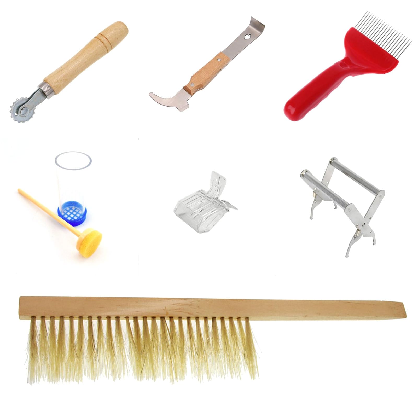 7Pcs Apicoltura Forniture Api Mantenere Starter Kit Strumenti Mantenere Forniture Alveari Strumenti per Principianti Accessori