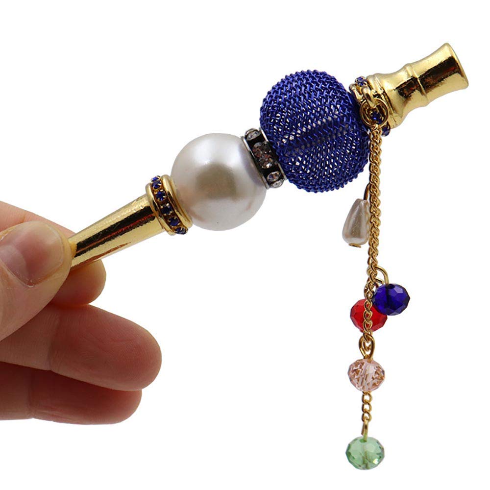Colored Rhinestone Hookah Tips Mouthpiece Shisha Hookah Accessories Can Be Disassembled and Assembled Metal Rhinestone Nozzle Cigarette Holder