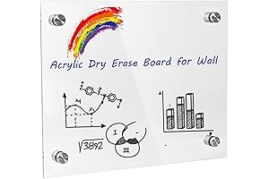 Clear Acrylic Wall-Mounted Dry Erase Whiteboard