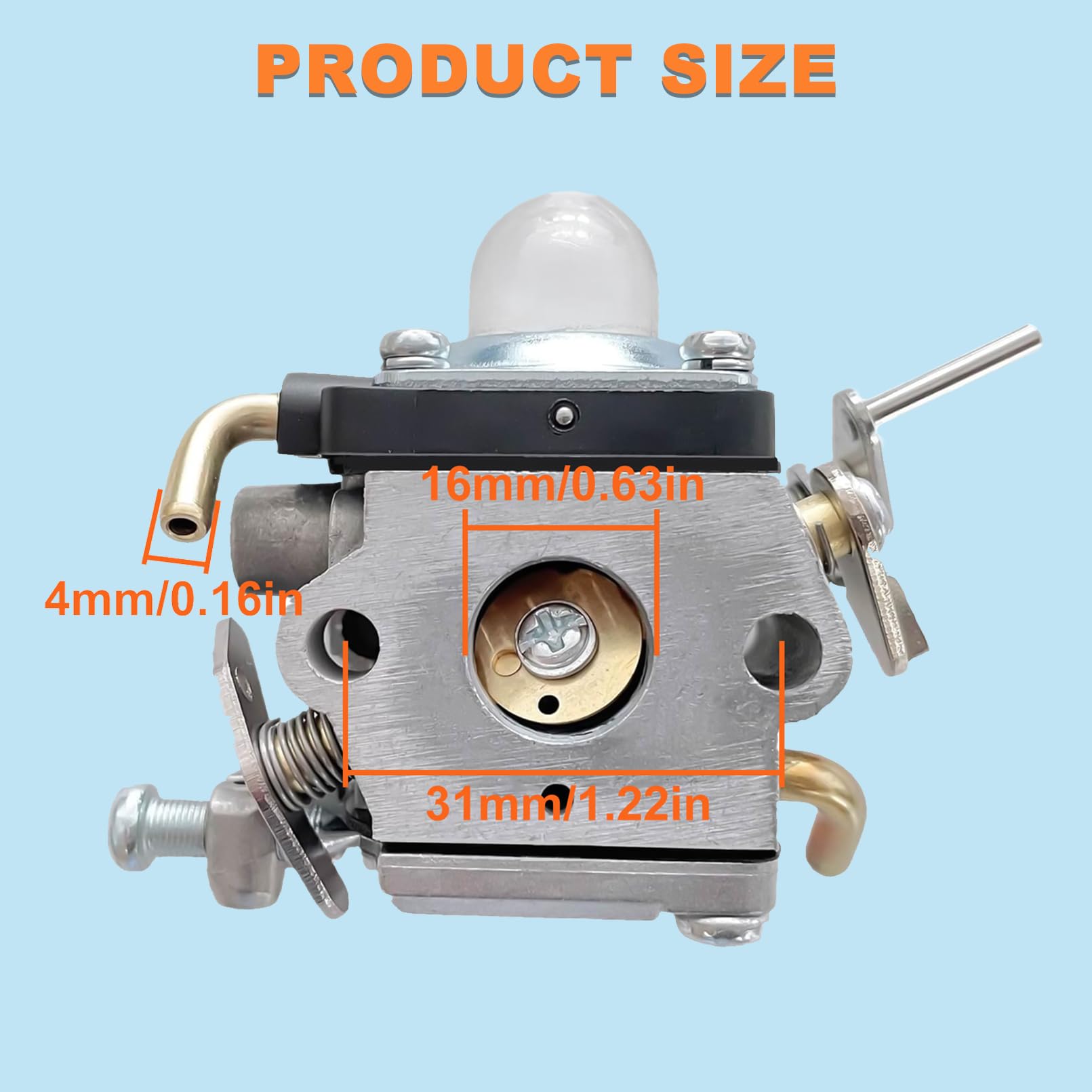 Vergaser Set mit Kraftstoffschlauch, Zündkerze, Kraftstofffilter für Husqvarna 122C 122LDX 122LK Rasentrimmer, für McCulloch T22LS T22LSC, Ersatz 581734301 574386701