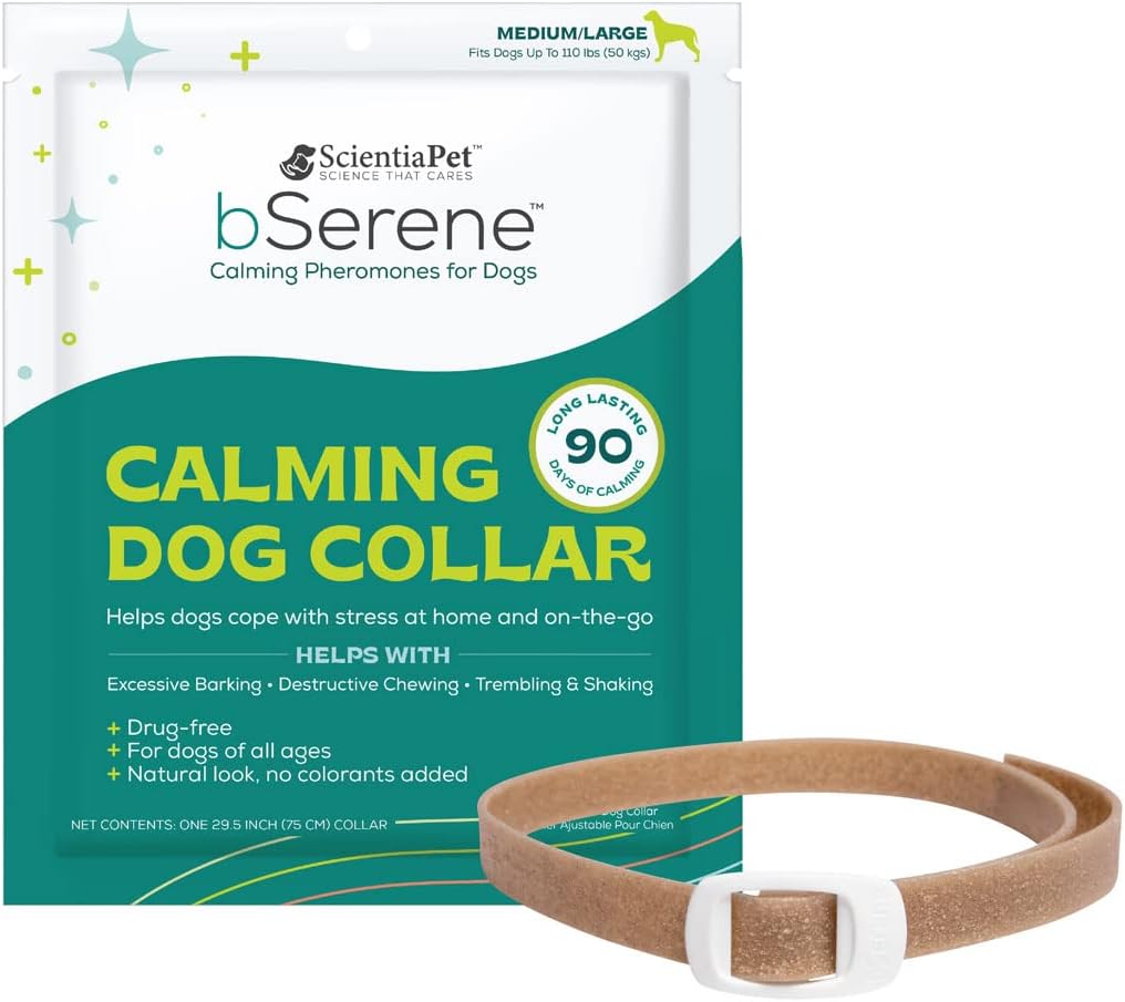 bSerene Calming Collar for Dogs, Medium to Large 3Month