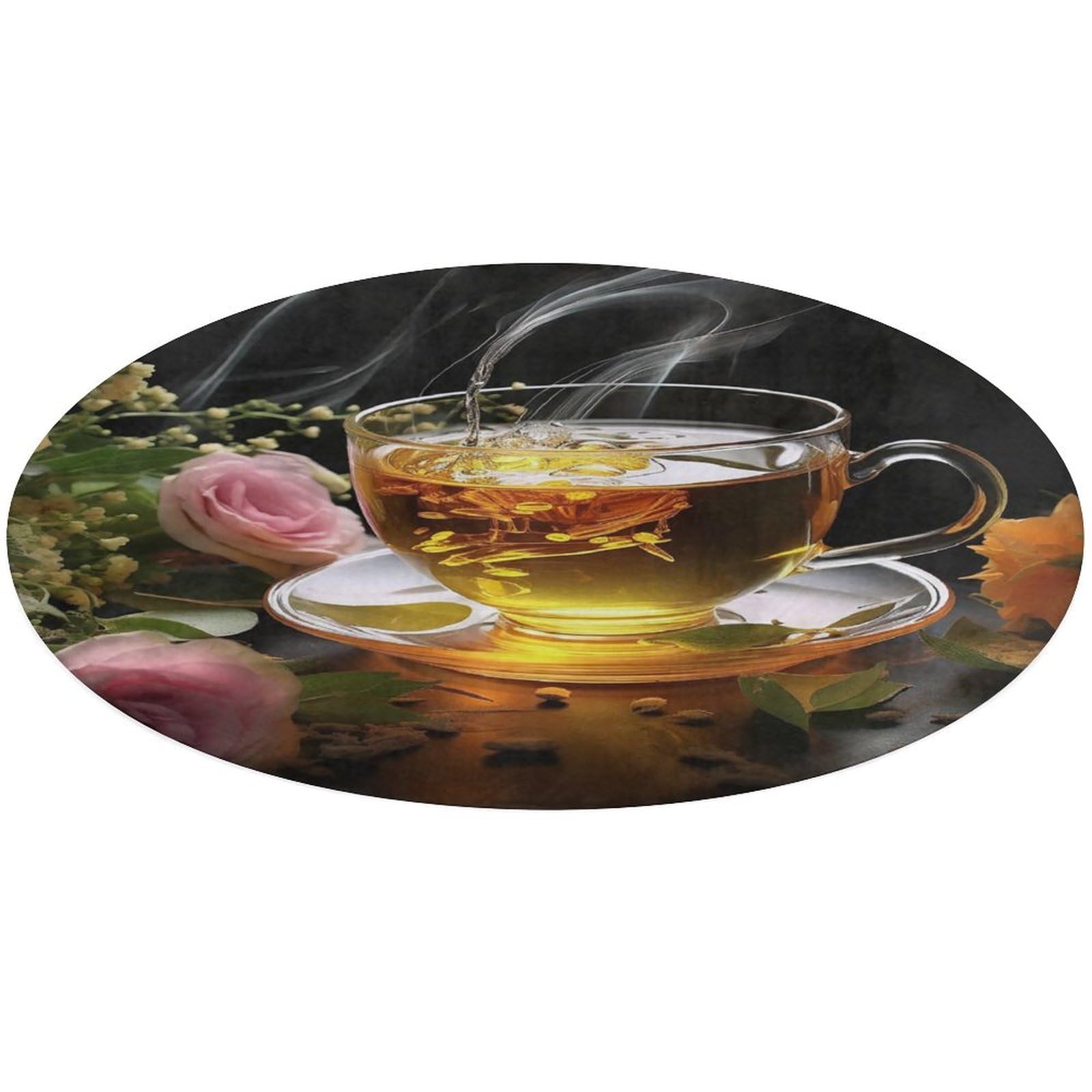 Alfombra de taza de té lavable para evitar manchas en el suelo de la cocina