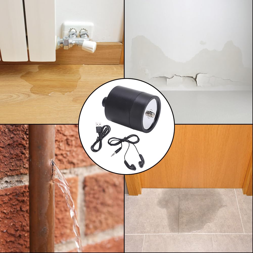 Amplificatore Suoni Parete, Audio Dispositivo di Ascolto Auricolare Migliorato con Microfono Amplificato per Voce Attraverso Pareti E Porte Strumento L'ascolto Multiplo Test Perdite d'Acqua Gas