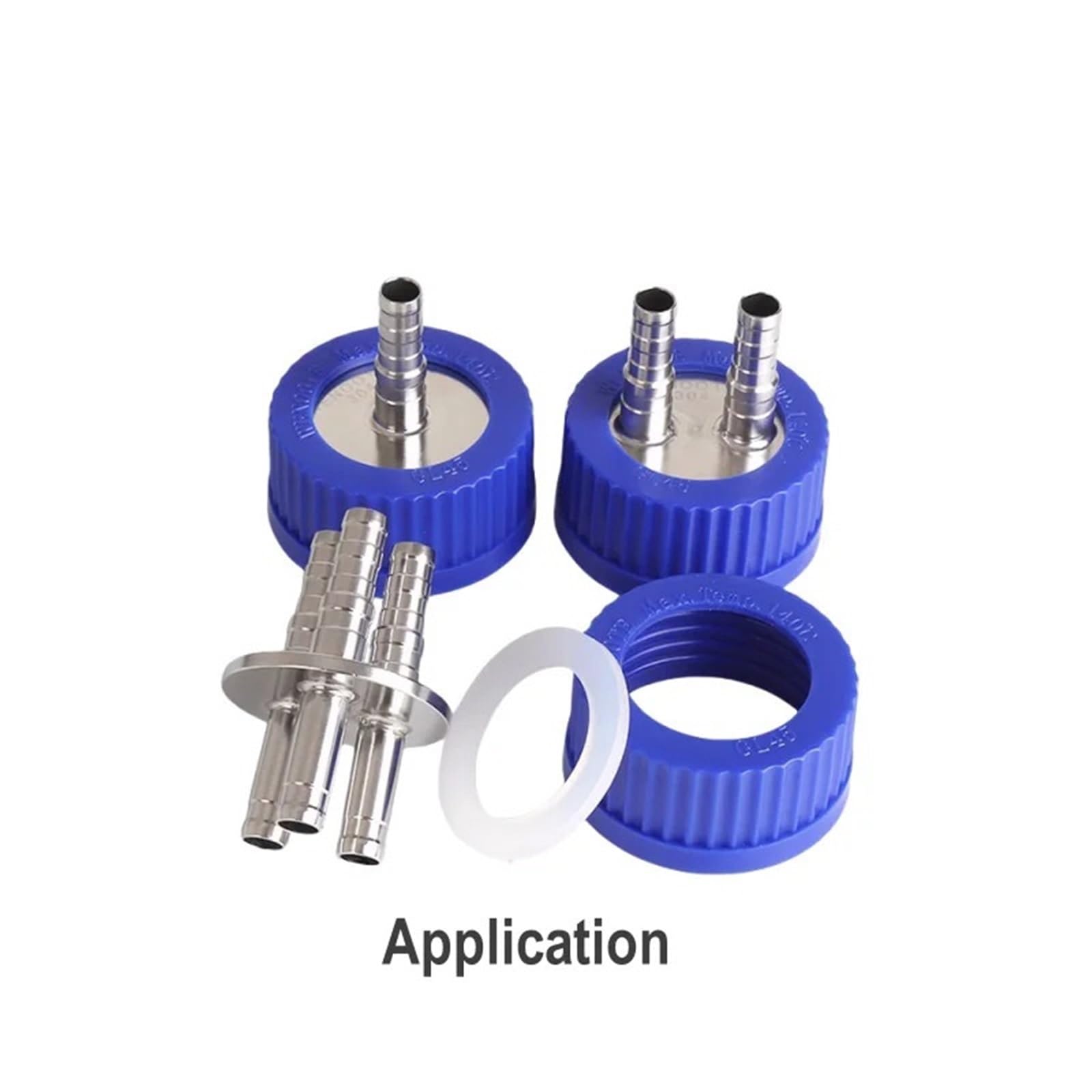 Zentrifuge, Gärtank-Reaktor-Feed-Abdeckung, Verbrauchsmaterialien, Edelstahlstangen, SS-Nachfüllabdeckung for Röhrchen 7 mm, ohne blaue Headspace-Kappe(One Bar)