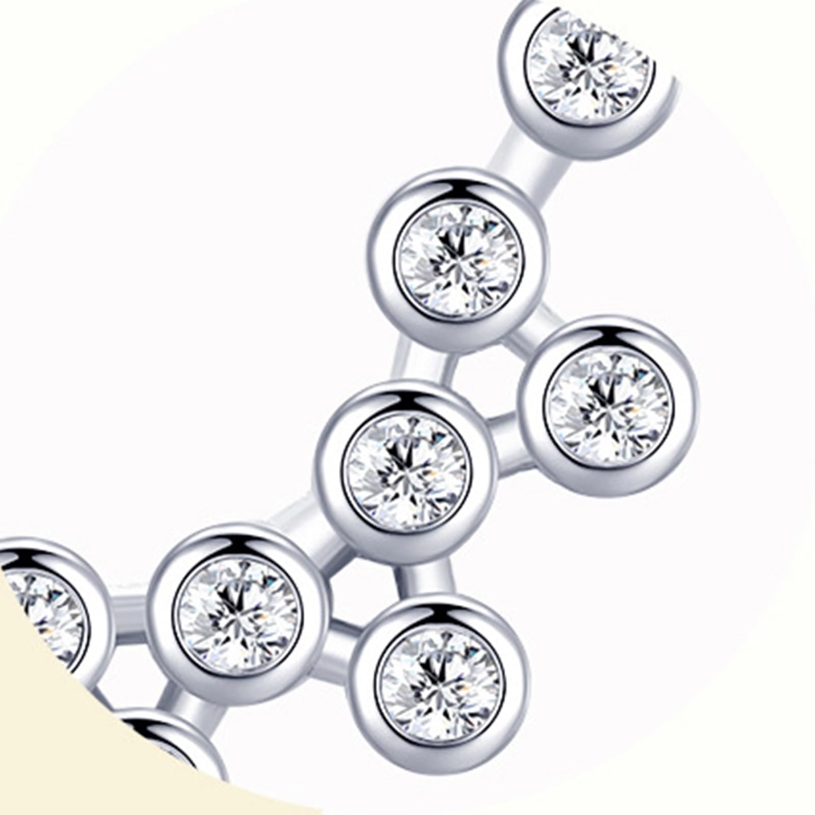 Kolczyki sztyfty białe złoto 750 585 375 damskie kolczyki damskie z okrągłym wzorem Moissanite kolczyki na sztyfcie, bez niklu, prawdziwe złoto, białe złoto