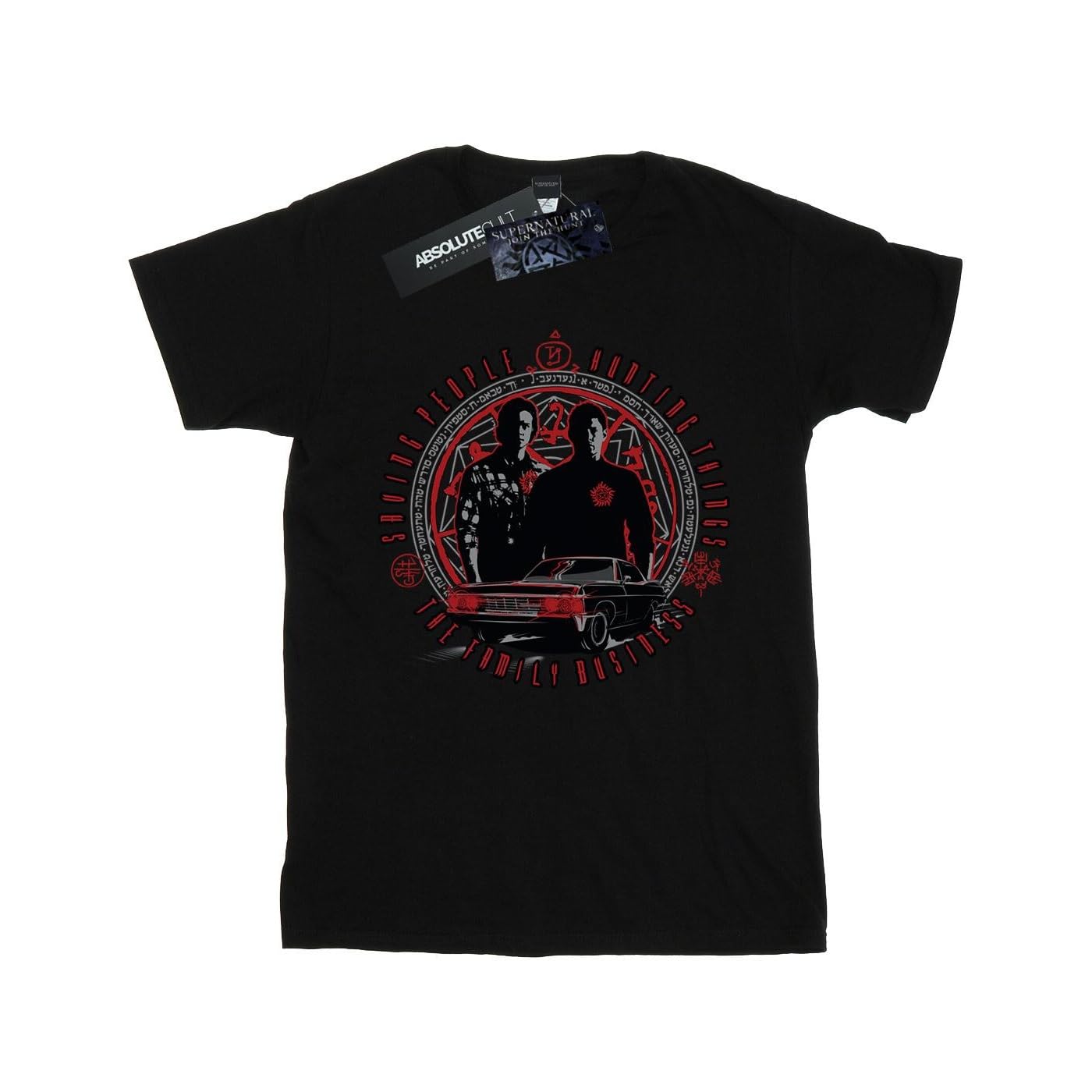 Supernatural Women's Black Family Business Boyfriend Fit T-Shirt XXX-Large